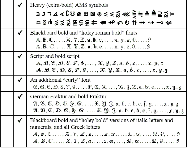 Math Fonts In Latex 85